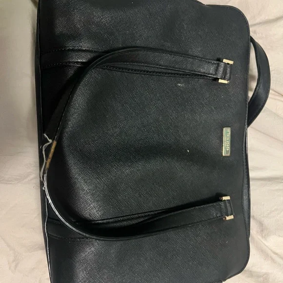 Kate Spade Black Shoulder Bag with Gold Accents - Picture 1 of 9